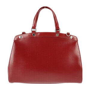 LOUIS VUITTON Red Leather Tote Bag